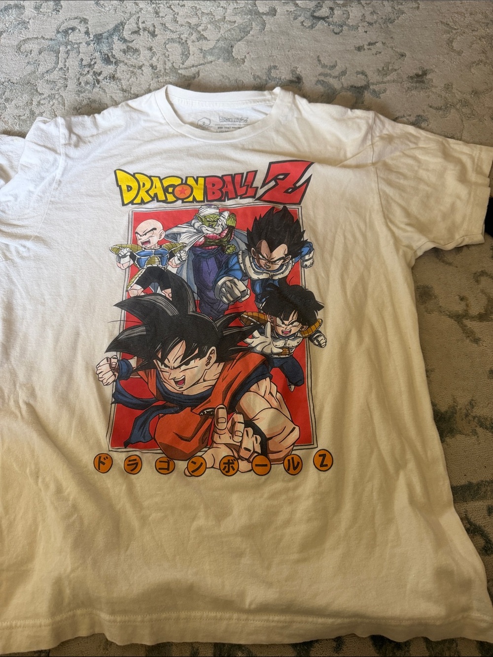 Dragon Ball Z  men’s White Graphic Tee — Iconic Character Print